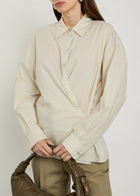 Lemaire Twisted Cotton-blend Poplin Shirt Cream