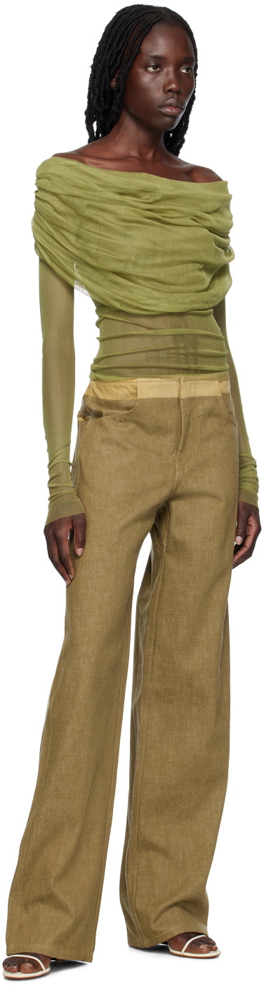 Christopher Esber Green Veiled Blouse