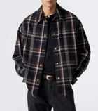 A.Presse Checked wool and cashmere overshirt