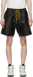 Rhude Black Lambskin Ciesta Shorts