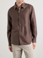 God's True Cashmere - Cocoa Linen Shirt - Brown