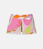 Pucci Orchidee cotton-blend terry skort