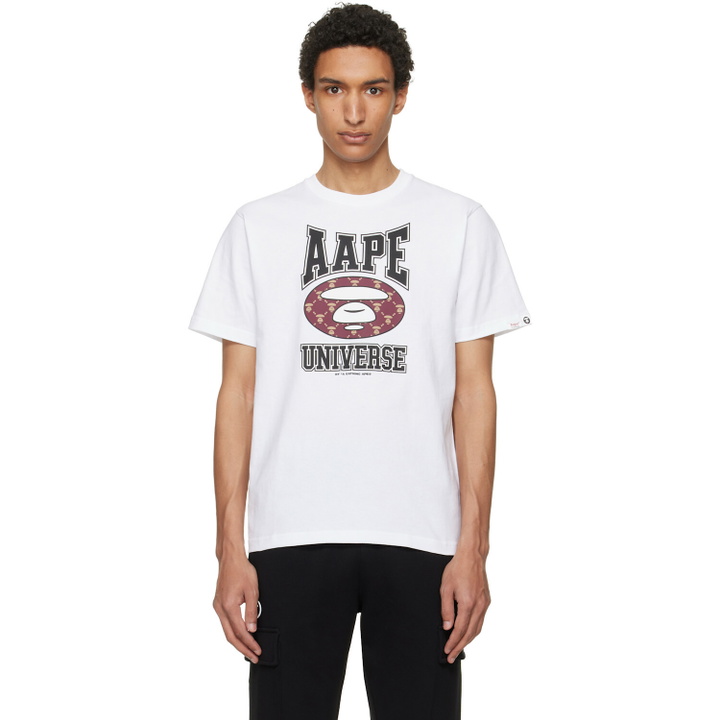Photo: AAPE by A Bathing Ape White Basic T-shirt