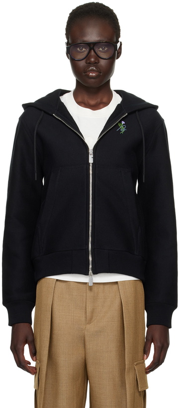Photo: Burberry Black Thistle Logo Zip Hoodie