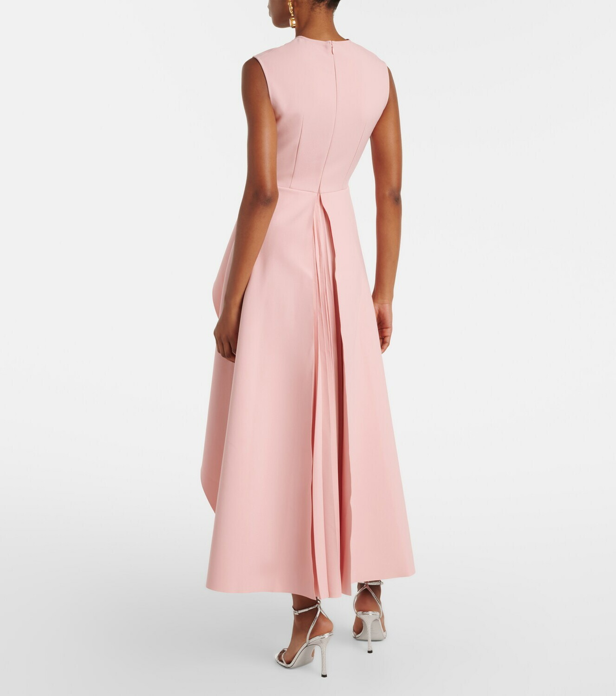 Solace London Severny pleated layered midi dress