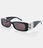 Balenciaga Dynasty embellished rectangular sunglasses