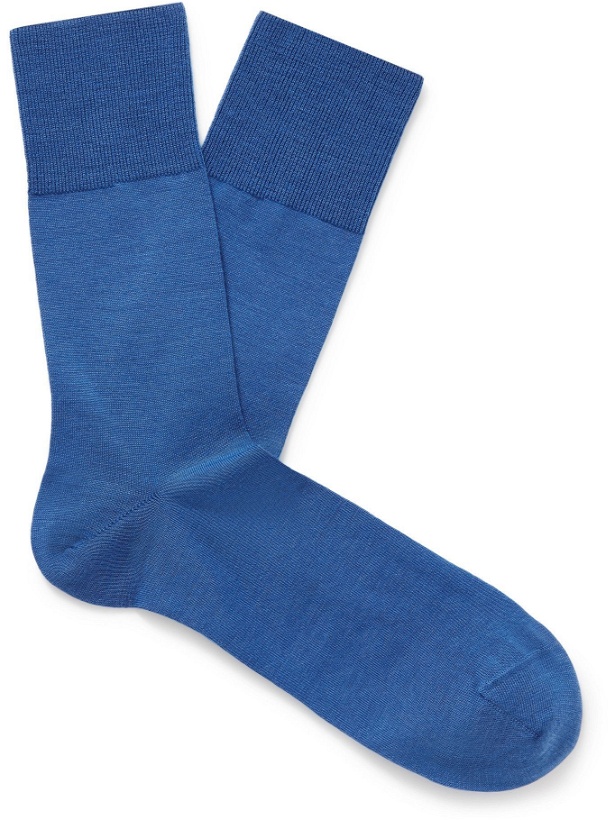 Photo: FALKE - Airport Virgin Wool-Blend Socks - Blue