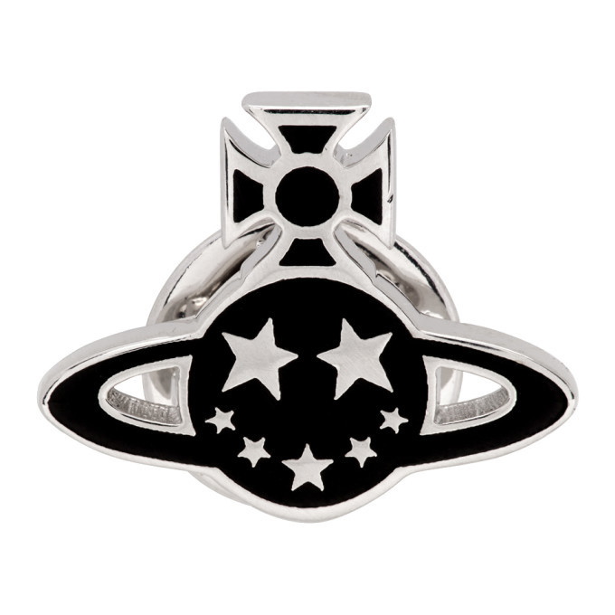 Photo: Vivienne Westwood Black and Silver Lazarus Orb Pin