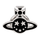 Vivienne Westwood Black and Silver Lazarus Orb Pin