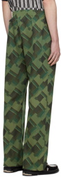 NEEDLES Green Jacquard Track Pants