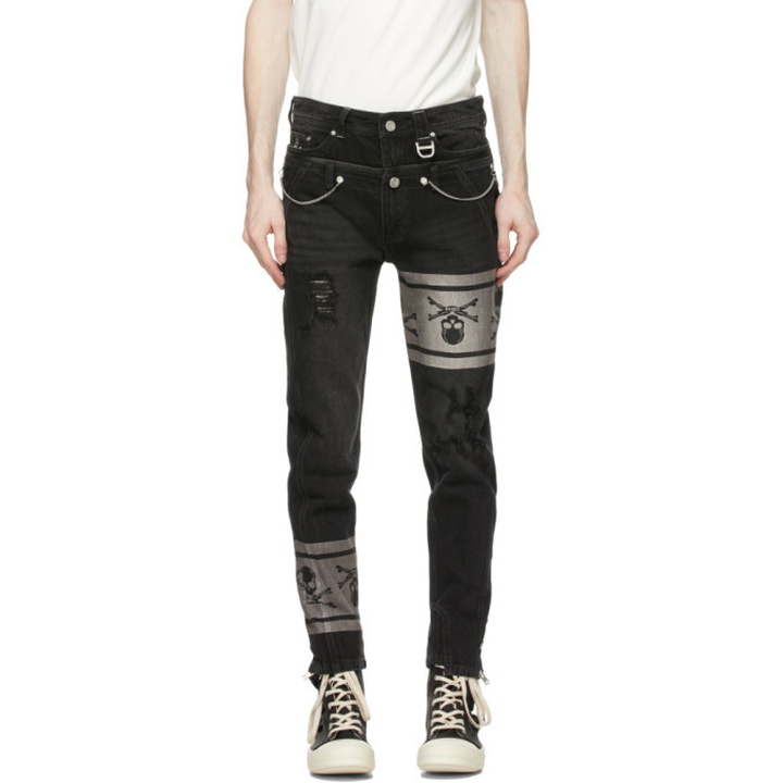 Photo: mastermind JAPAN Black C2H4 Edition Double Waist Jeans
