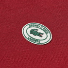 Sporty & Rich x Lacoste Pique Polo Shirt in Pinot/Farine