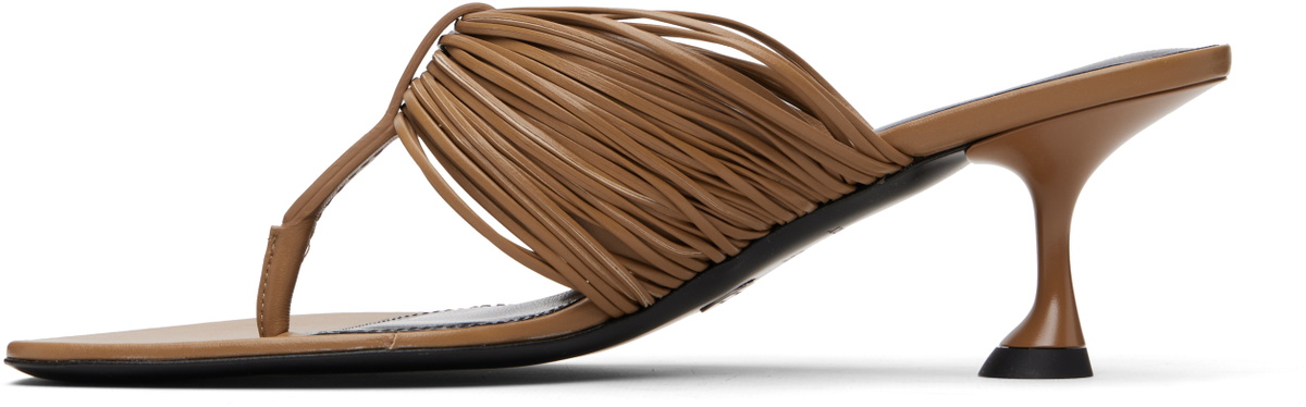 Proenza Schouler Khaki Cable T-Strap Heeled Sandals