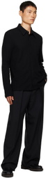 Filippa K Black Spread Collar Shirt