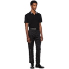 Alexander McQueen Black Embroidered Logo Polo