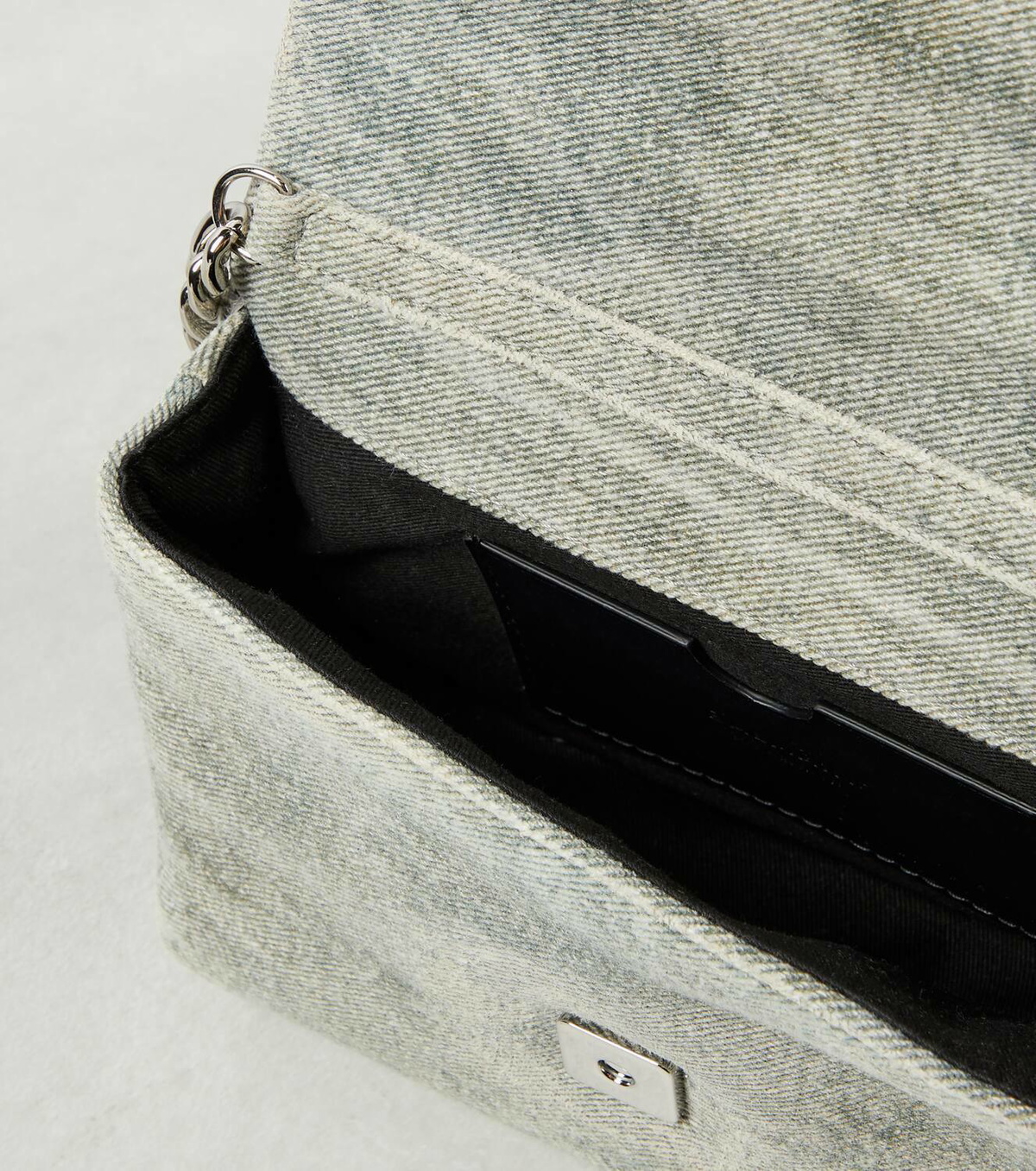 Balmain 1945 Soft Mini denim shoulder bag Balmain