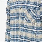 Nonnative Men's Dweller Button Down Twill Ombre Plaid Shirt in Beige