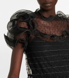 REDValentino Point d'esprit tulle minidress