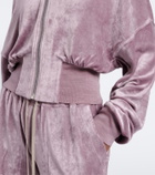 Rick Owens Flight velvet jersey bomber jacket