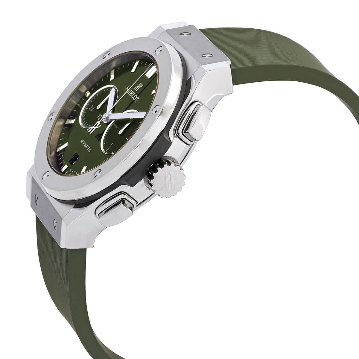 Hublot Classic Fusion Chronograph Titanium Automatic Green Dial Mens Watch 541.NX.8970.RX
