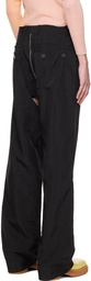 Eckhaus Latta Black Husk Chap Trousers