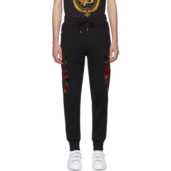Photo: Dolce and Gabbana Black Roses Lounge Pants