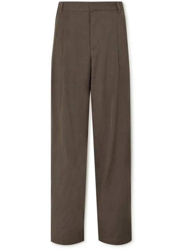 Photo: Jacquemus - Notte Straight-Leg Pleated Woven Trousers - Brown