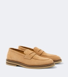 Brunello Cucinelli Suede penny loafers