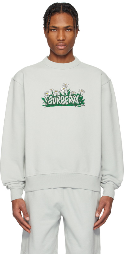 Photo: Burberry Gray Daisy Logo Sweatshirt