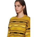 NAPA by Martine Rose Yellow Striped Knit Crewneck Sweater