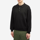 Uniform Bridge Men's Knitted Polo Shirt in Black