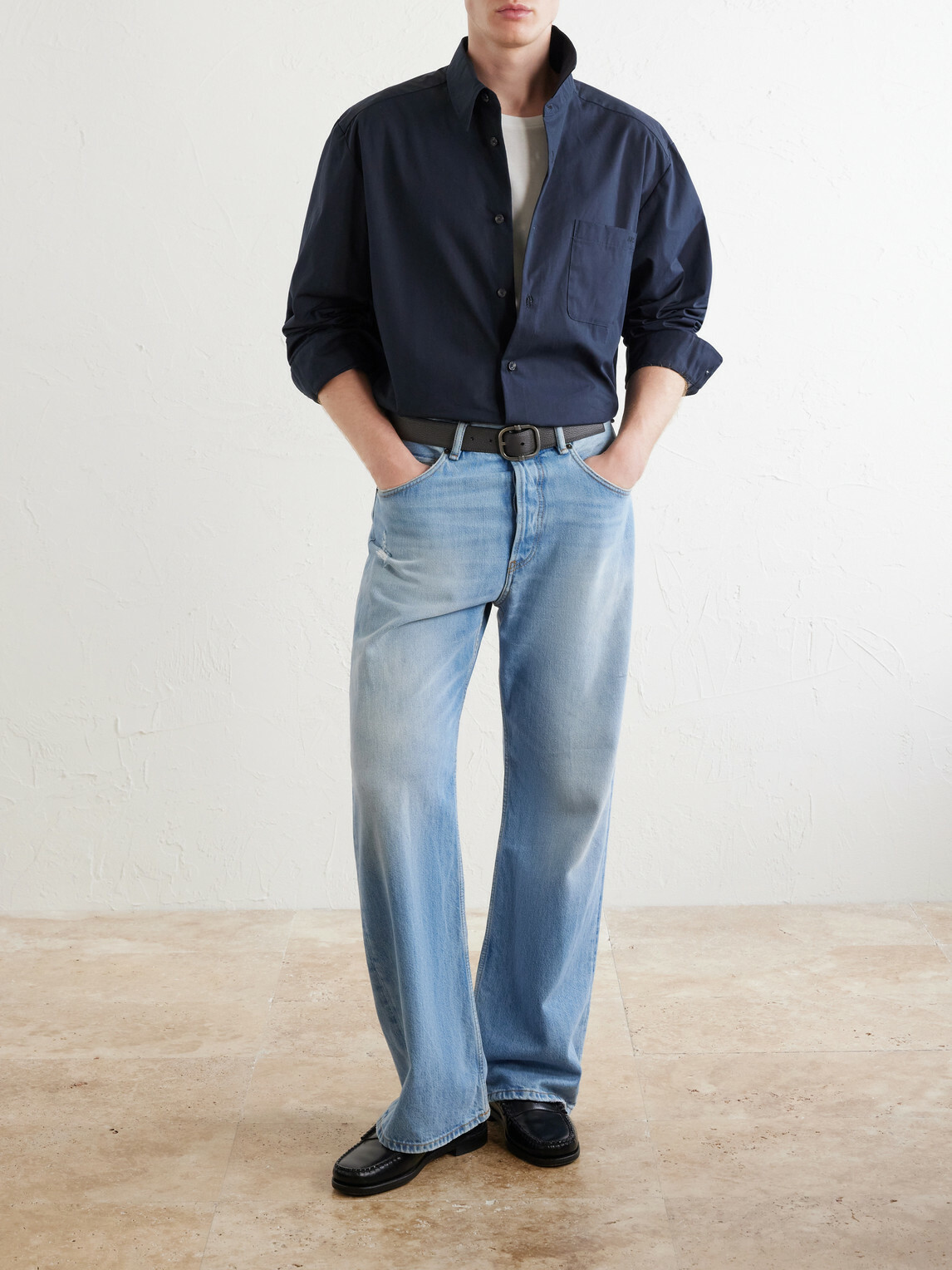 A.P.C. - Malo Logo-Embroidered Organic Cotton-Poplin Shirt - Blue