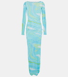 Pucci Marmo mesh maxi dress