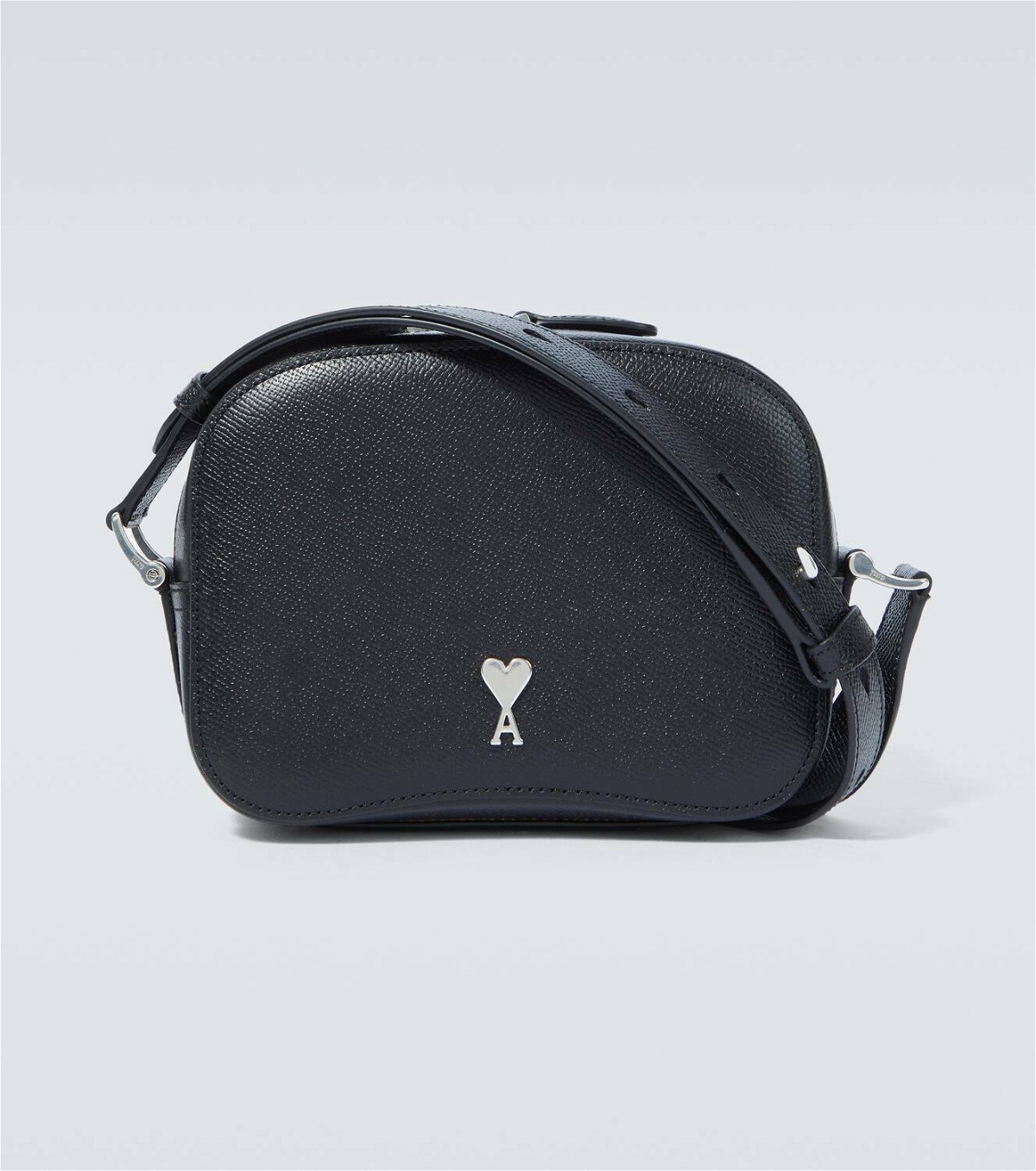 Ami Paris Logo leather shoulder bag