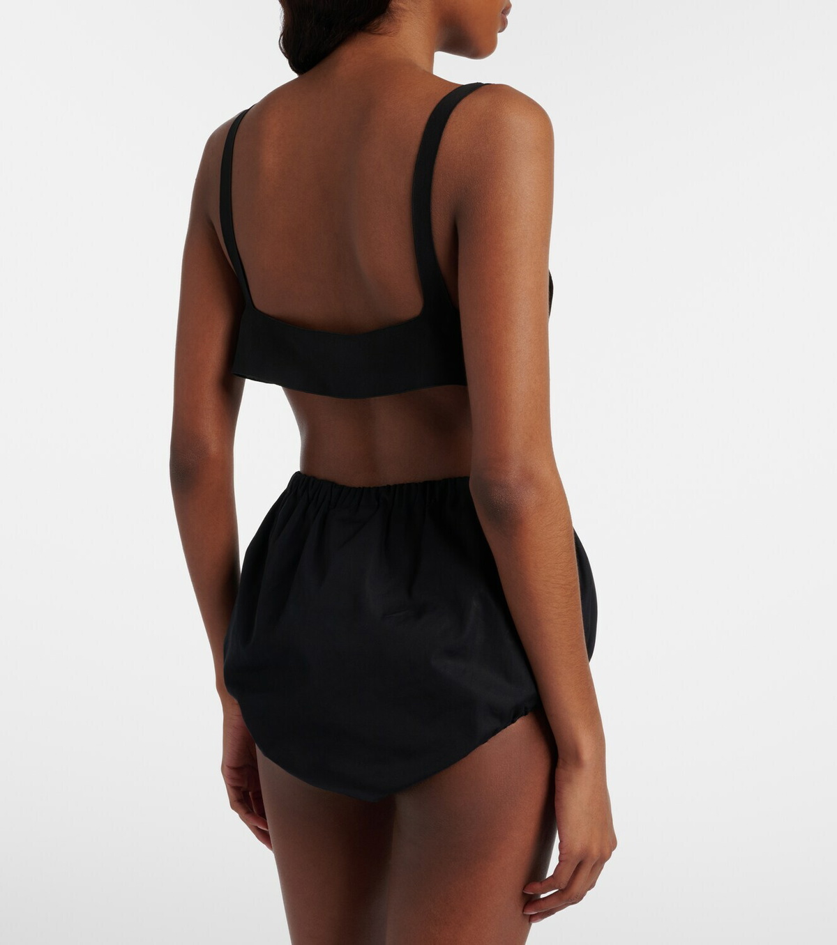 Prada Oversized silk crêpe de chine bra top