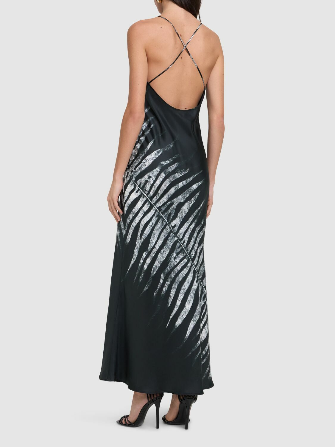 green emerald velvet dress Roberto Cavalli Just Cavalli Black Silk Stretch Chiffon Dress Mermaid   PaumLosAngeles