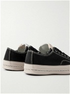 Visvim - Skagway Leather-Trimmed Canvas Sneakers - Black
