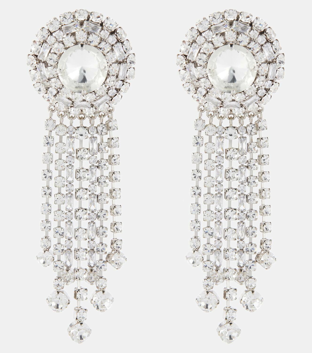 Alessandra Rich Crystal embellished clip on earrings Alessandra Rich