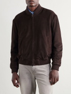 Altea - Suede Blouson Jacket - Brown