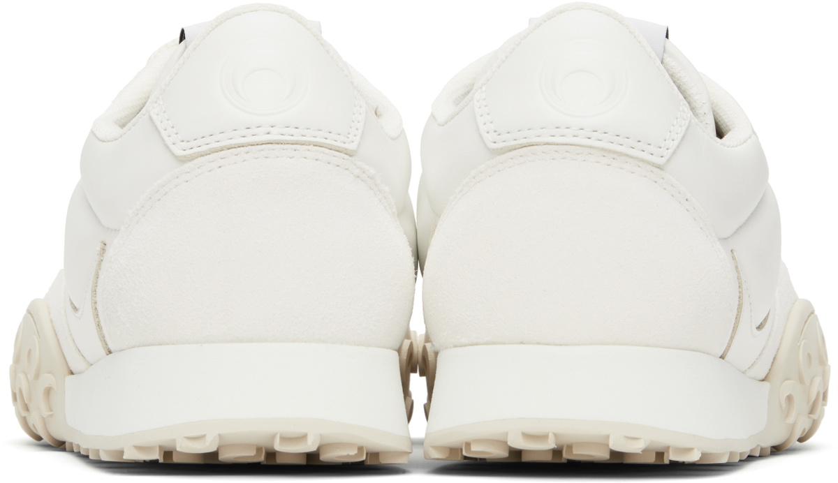 Marine Serre White Suede Leather MS Rise Sneakers