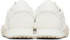 Marine Serre White Suede Leather MS Rise Sneakers