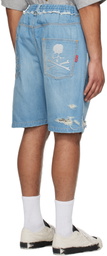 mastermind JAPAN Blue Inside-Out Denim Shorts