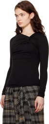 Juun.J Black Twist Long Sleeve T-shirt