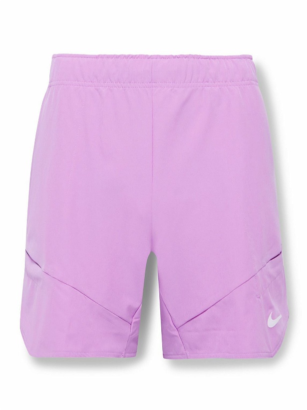 Photo: Nike Tennis - NikeCourt Advantage Straight-Leg Dri-FIT Shorts - Purple