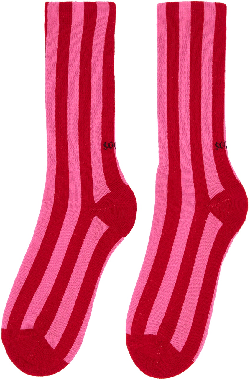 SOCKSSS Two-Pack Pink & Red Socks