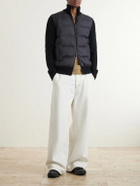 Moncler - Panelled Virgin Wool and Quilted Shell Down Zip-Up Cardigan - Black