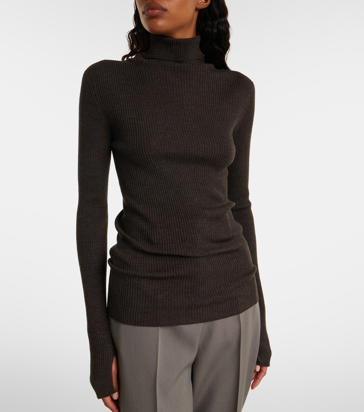 Calvin Klein Collection Ribbed-knit wool sweater
