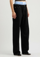 Alexanderwang.t Boxer-effect Barrel-leg Jeans Black