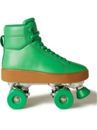 Bottega Veneta - Leather High-Top Rollerskates - Green