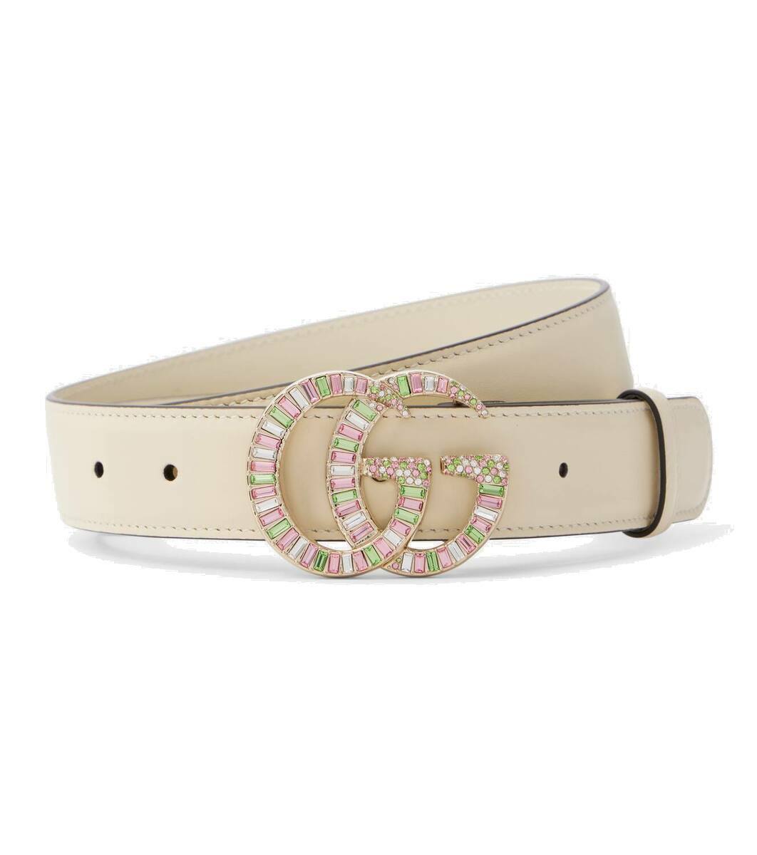 Gucci GG Marmont embellished leather belt Gucci